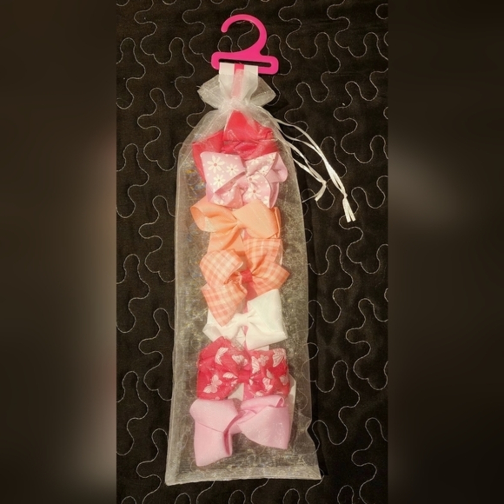 NEW Girl's‎ Hair Bow Accessories 7 Piece Set